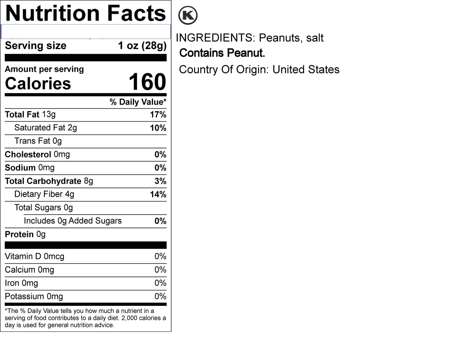 Peanuts Blanched Roasted (Salted)