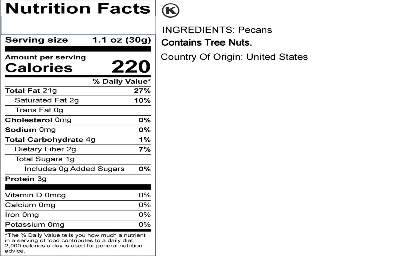 Pecans Raw (No Shell)