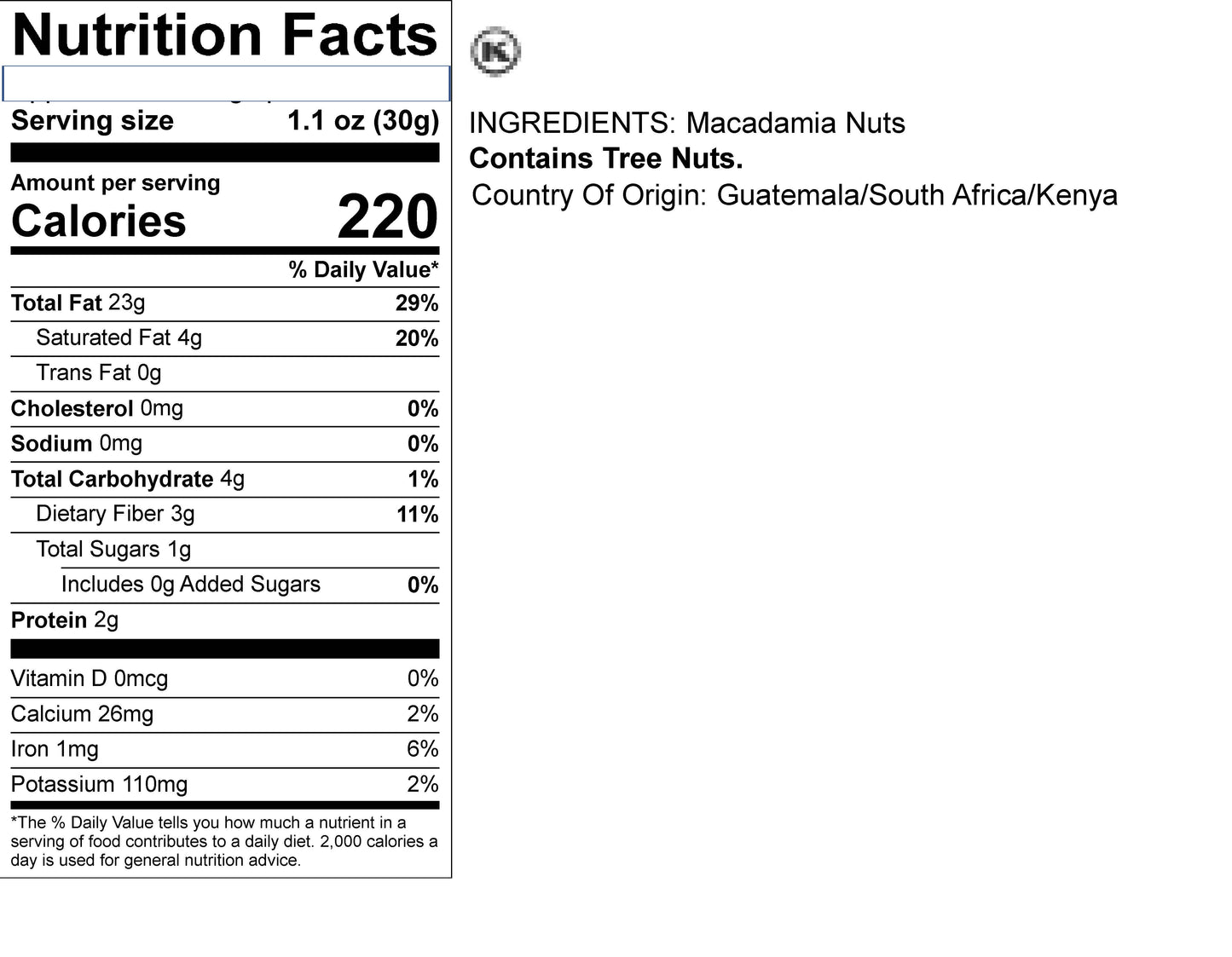Macadamia Nuts (Raw)