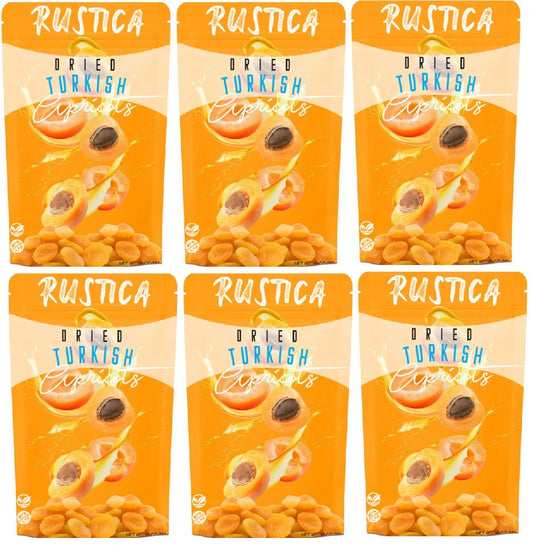 Turkish Apricots 10 oz Resealable To Go Bags 6 or 12 Pack