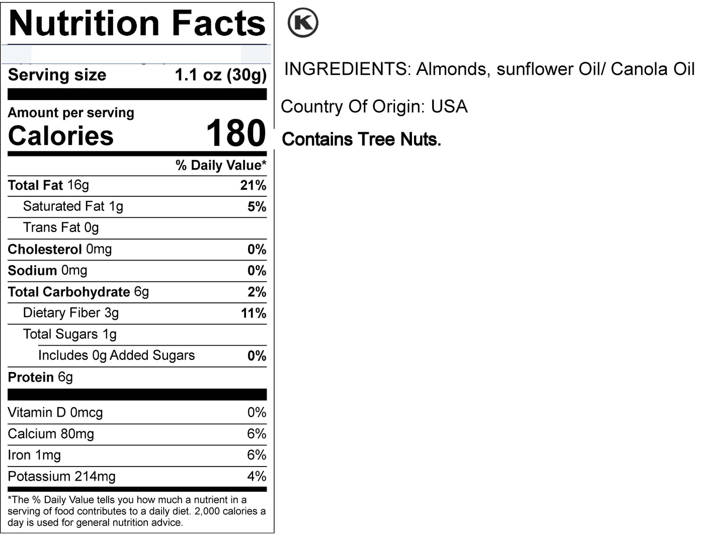 Roasted Almonds (Unsalted)