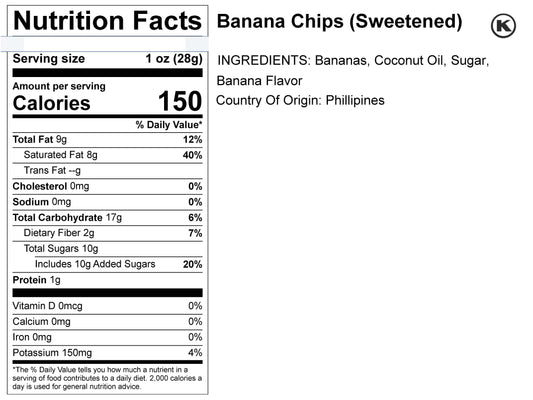 Banana Chips (Sweetened)