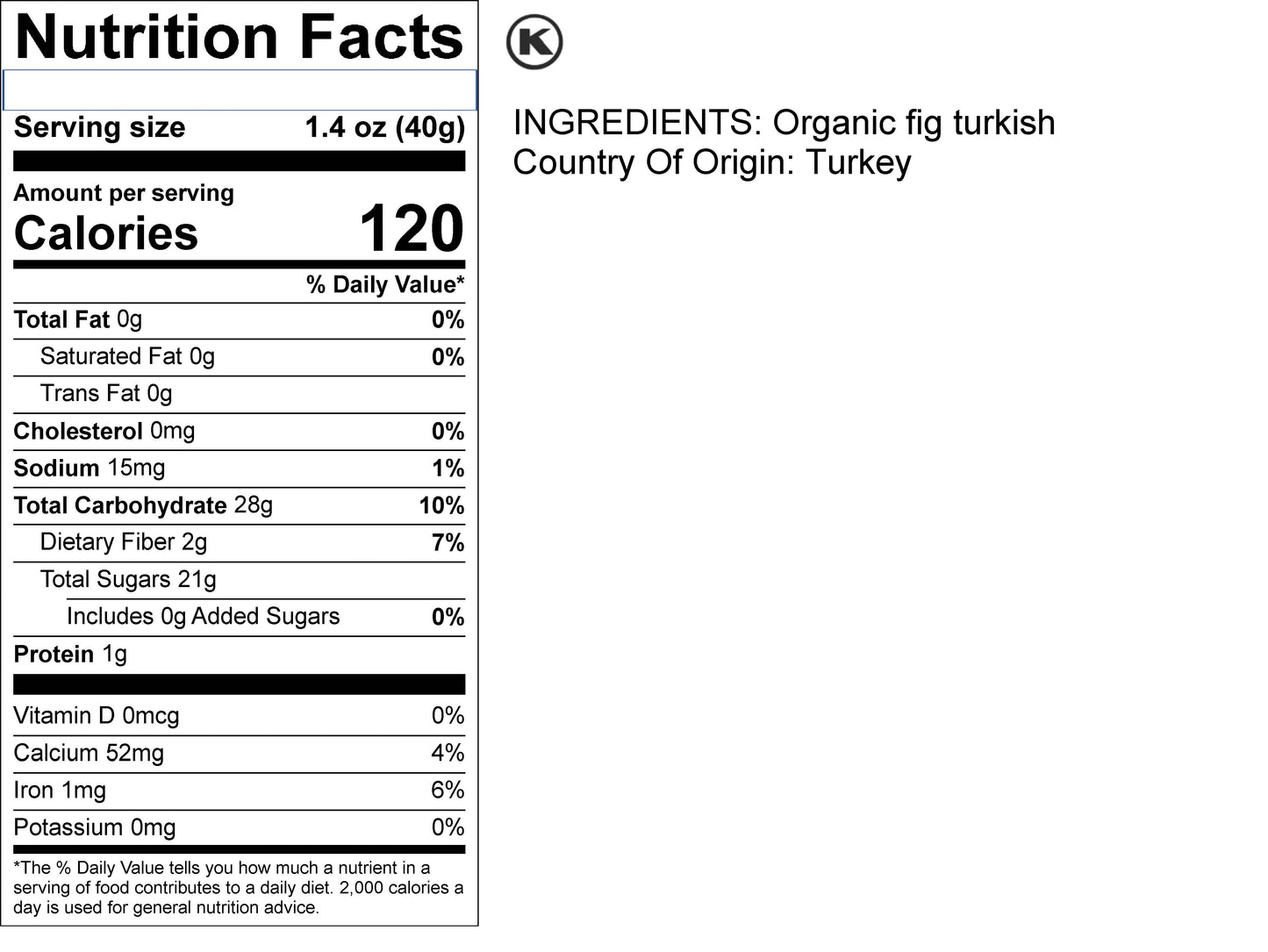 Organic Turkish Figs